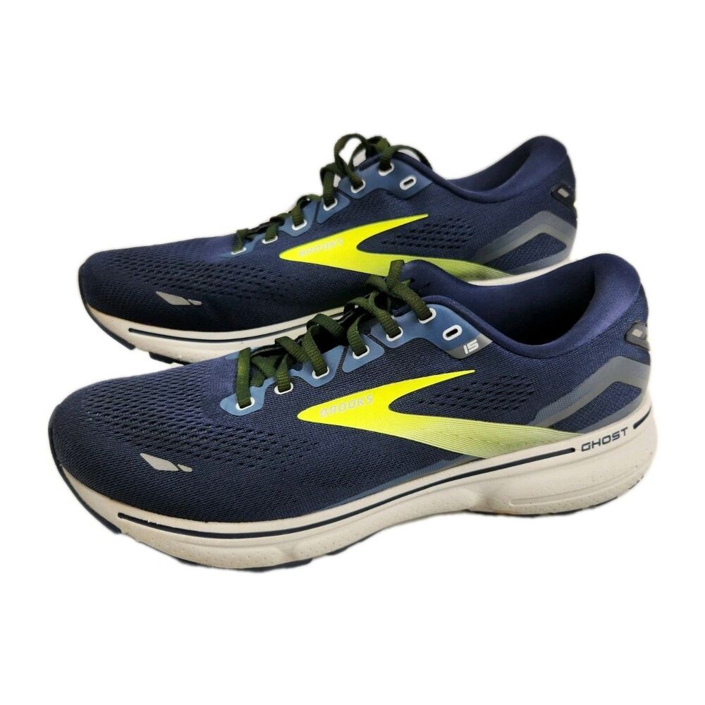 Brooks Ghost 15 Peacoat Nightlife US 11.5 2E Mesh Upper Running Gym